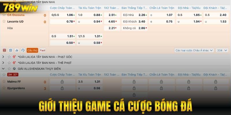 Giới thiệu game cá cược bóng đá